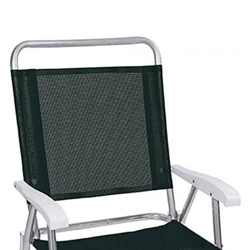 Cadeira De Praia Master Plus Alumínio 2152 Preta - Mor - 9