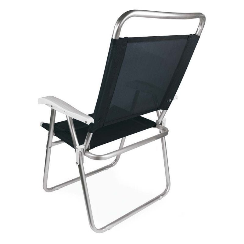 Cadeira De Praia Master Plus Alumínio 2152 Preta - Mor - 2