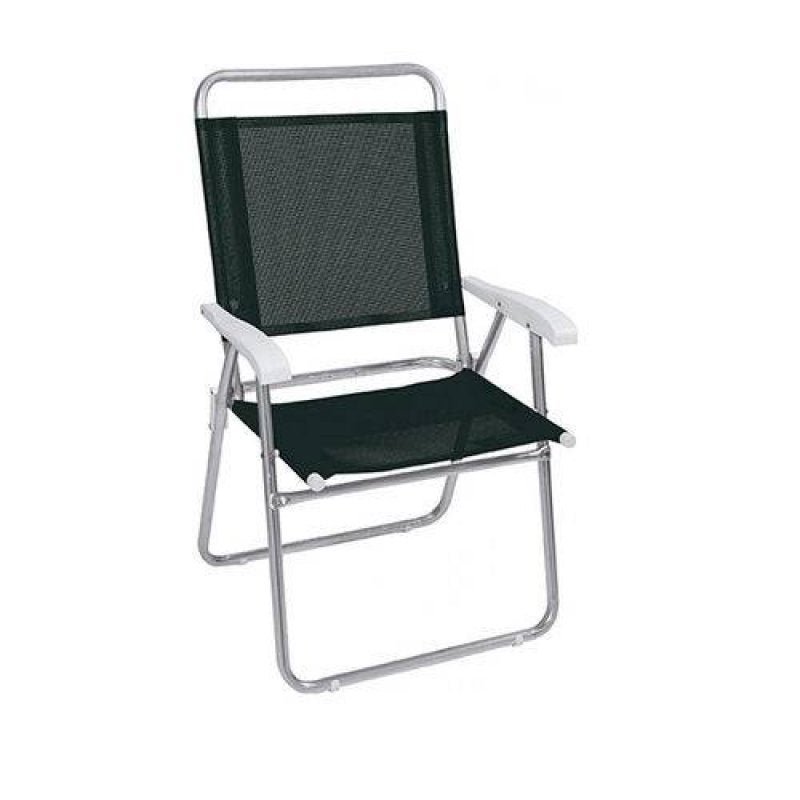Cadeira De Praia Master Plus Alumínio 2152 Preta - Mor - 8