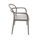 Ver imagem 6 de Cadeira de polipropileno e fibra de vidro com braço marrom - SISSI - Tramontina