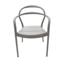 Ver imagem 1 de Cadeira de polipropileno e fibra de vidro com braço marrom - SISSI - Tramontina