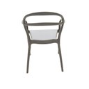 Ver imagem 3 de Cadeira de polipropileno e fibra de vidro com braço marrom - SISSI - Tramontina