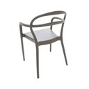 Ver imagem 7 de Cadeira de polipropileno e fibra de vidro com braço marrom - SISSI - Tramontina