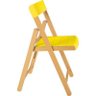 Cadeira Potenza de Madeira Tauarí Envernizada e Plástico Amarelo Dobráveis Fold - Tramontina - 10