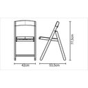 Ver imagem 4 de Cadeira Potenza de Madeira Tauarí Envernizada e Plástico Amarelo Dobráveis Fold - Tramontina