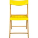 Ver mais imagens de Cadeira Potenza de Madeira Tauarí Envernizada e Plástico Amarelo Dobráveis Fold - Tramontina