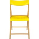 Ver imagem 2 de Cadeira Potenza de Madeira Tauarí Envernizada e Plástico Amarelo Dobráveis Fold - Tramontina