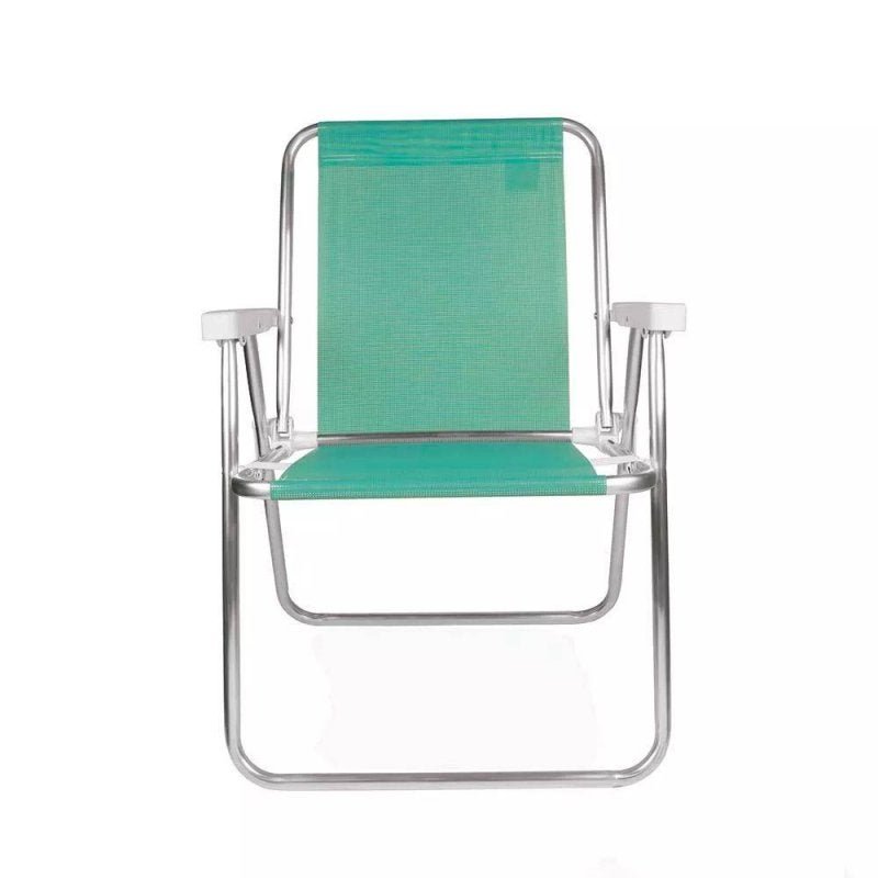 Cadeira de Praia Alta Alumínio Sannet Verde Mor - 4