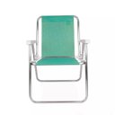 Ver imagem 4 de Cadeira de Praia Alta Alumínio Sannet Verde Mor