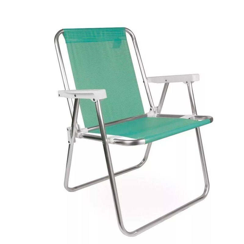 Cadeira de Praia Alta Alumínio Sannet Verde Mor - 3