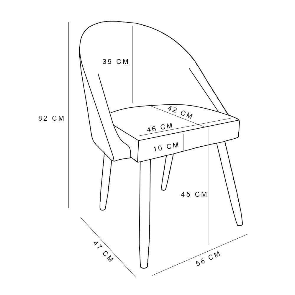 Kit 02 Cadeiras Jantar Bela Suede Pés Palito Castanho - Pallazio Marrom - 6