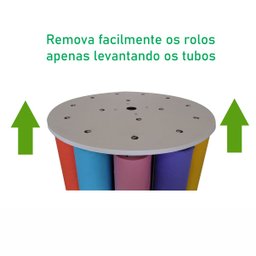 Expositor para 16 Rolos de Tnt ou Plástico - 3