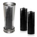Ver imagem 1 de Kit Copo Suporte Vidro para Vela + 3 Velas Votivas 7 Dias Preta 250g