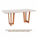 Ver mais imagens de Mesa Sala de Jantar 6 Lugares Retangular Madeira Maciça Grécia Espresso Móveis Marrom/Champagnhe/Off White