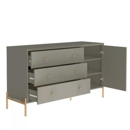 Cômoda 3 Gavetas 1 Porta Jasper Grigio 138cm - 3