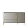 Cômoda 3 Gavetas 1 Porta Jasper Grigio 138cm - 4