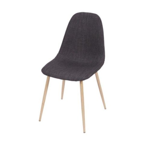 Cadeira Tania Base Metal Cor Madeira Grafite