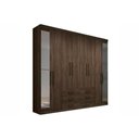 Ver imagem 7 de Guarda Roupa Casal 8 Portas e 6 Gavetas C/ Espelho Master 8.6 Jatoba/grafitte - Santos Andirá