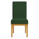 Ver imagem 5 de Kit 2 Cadeiras de Jantar Brisa Veludo Base de Madeira - Pallazio Cor:Verde