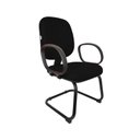 Ver imagem 1 de Cadeira Fixa Diretor Fire Base S com Braço - Couro Sintetico Corano - Preto