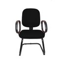 Ver imagem 2 de Cadeira Fixa Diretor Fire Base S com Braço - Couro Sintetico Corano - Preto