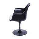 Ver imagem 3 de Cadeira com Braço Or Desig Saarinen Preta com Almofada Branca