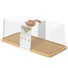 Porta Pão em Bambu com Tampa Plástica 37x16,5x14cm Coza Brisa Pães Organizador - 1
