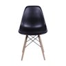 Cadeira Eiffel Eames Preta com Base em Madeira - 2
