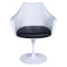 Poltrona Saarinen com Braço com Almofada Ór Design Branco - 6