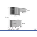 Ver imagem 3 de Kit Modulado 3 Peças Brilhante C569 Off White MGM