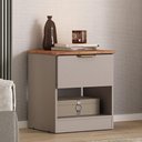 Ver imagem 1 de Mesa Lateral Milan 1 Gaveta Carraro Avelã