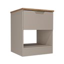 Ver imagem 2 de Mesa Lateral Milan 1 Gaveta Carraro Avelã