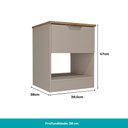 Ver imagem 4 de Mesa Lateral Milan 1 Gaveta Carraro Avelã