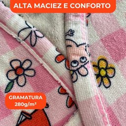 Roupão Aveludado Lepper Estampado Personagens Infantil Peppa Pig G - 2