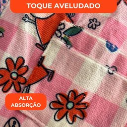 Roupão Aveludado Lepper Estampado Personagens Infantil Peppa Pig G - 4