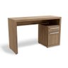 Mesa de Escritório Escrivaninha 1 Gaveta 1 Porta Nogal 1,20m - 2