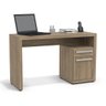 Mesa de Escritório Escrivaninha 1 Gaveta 1 Porta Nogal 1,20m - 3
