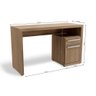 Mesa de Escritório Escrivaninha 1 Gaveta 1 Porta Nogal 1,20m - 4