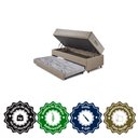 Ver imagem 6 de Bicama Box Baú 88x188 Courino Linho Bege com Colchão Airtech Ortobom