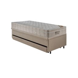 Bicama Box Baú 88x188 Courino Linho Bege com Colchão Airtech Ortobom - 10