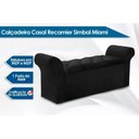 Ver imagem 3 de Recamier de Quarto Casal Miami Suede Marrom Chocolate Simbal