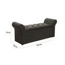 Ver imagem 4 de Recamier de Quarto Casal Miami Suede Marrom Chocolate Simbal