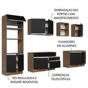 Ver imagem 5 de Armário de Cozinha Completa 310cm Rustic/Preto Glamy Madesa 02