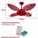 Ver imagem 4 de Ventilador de Teto Volare Premium Café Pétalo Palmae Volare
