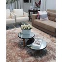 Ver imagem 3 de Conjunto Mesa de Centro Espelhado Pes Palito FIT Black Demoglass Conjunto de Mesa de Centro FIT Blac