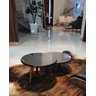 Conjunto Mesa de Centro Espelhado Pes Palito FIT Black Demoglass Conjunto de Mesa de Centro FIT Blac - 8
