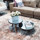 Ver imagem 1 de Conjunto Mesa de Centro Espelhado Pes Palito FIT Black Demoglass Conjunto de Mesa de Centro FIT Blac