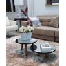 Conjunto Mesa de Centro Espelhado Pes Palito FIT Black Demoglass Conjunto de Mesa de Centro FIT Blac - 2