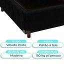 Ver imagem 2 de Cama Box Solteiro Simples Preto Nature 78x188