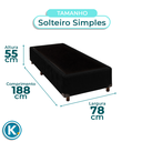 Ver imagem 4 de Cama Box Solteiro Simples Preto Nature 78x188